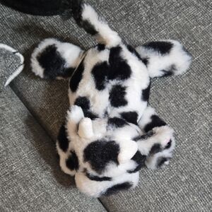 Plush Cow Toy - Black and White